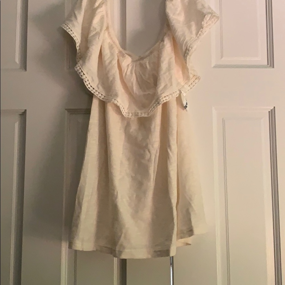 Old Navy Cream Off the Shoulder Top